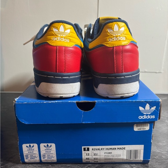 Adidas Rivalry X Human Made Red, Yellow, and Blue Sneakers - Picture 3 of 5